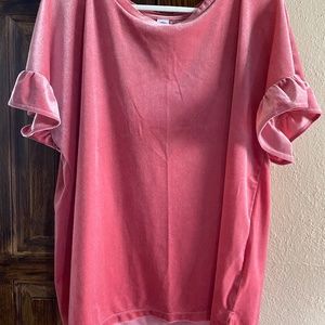 Pink Velvet Top